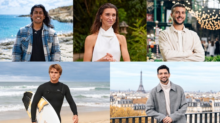Integrantes del Novotel 37 Collective: Kaushiik Subramaniam, Olivia Arezzolo, Alfie Steiner, Kauli Vaast y Javier Pastore